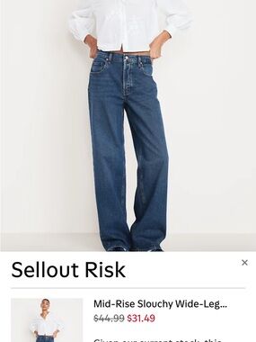 Old Navy Dark Blue Wide-Leg Jeans